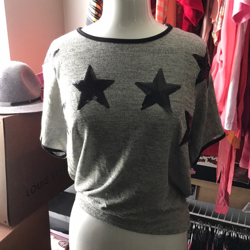 Gray stars shirt